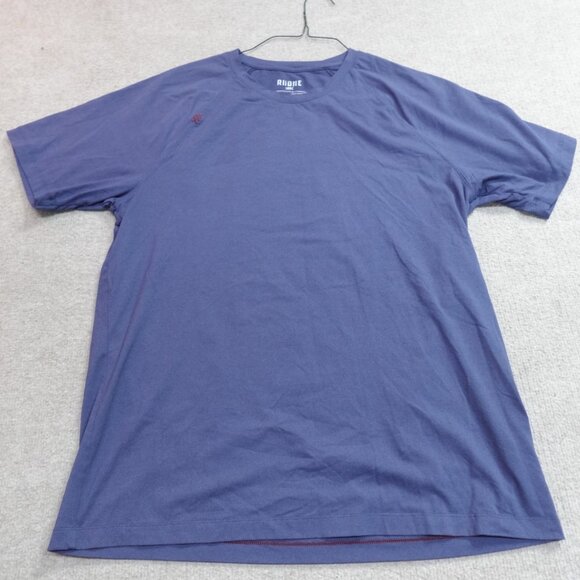 Rhone Reign Shirt Large  Blue Heather Performance Raglan Sleeves Solid - Picture 1 of 8
